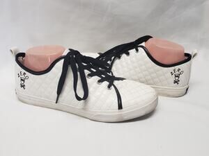 Disney Tim Burton Nightmare Before Christmas Zero White Quilted Low Kick Shoes